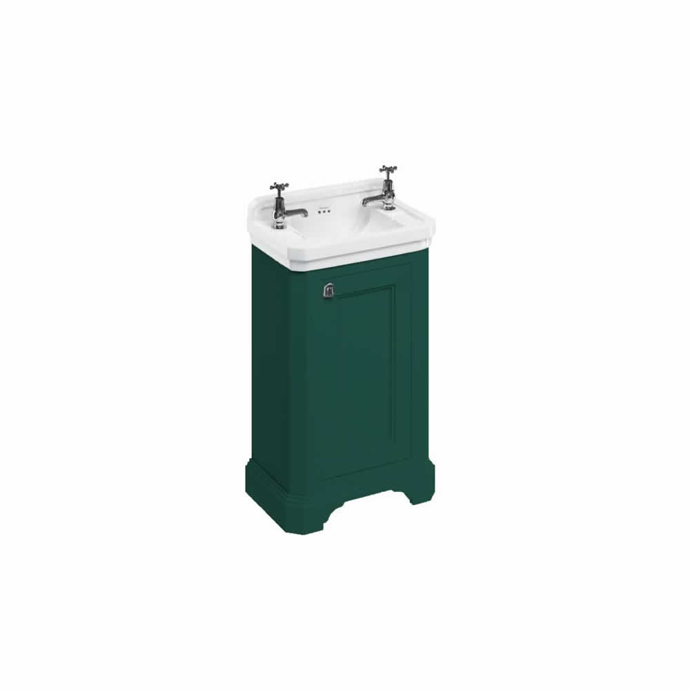 Burlington cloakroom basin unit with door (for B8 basin) - Matt Green
